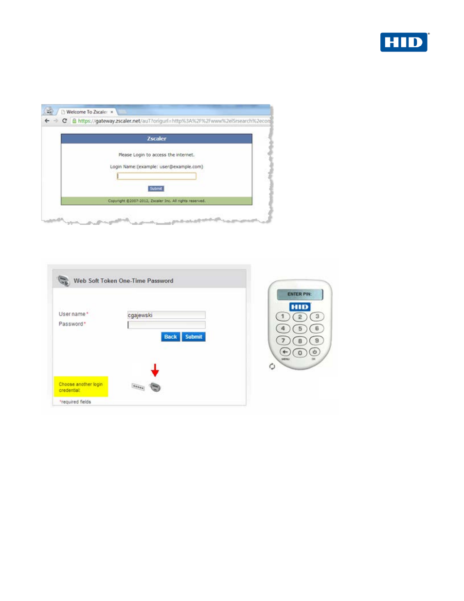 2 sample authentication, Sample authentication | HID Zscaler and ActivID AS using SAML User Manual | Page 22 / 25