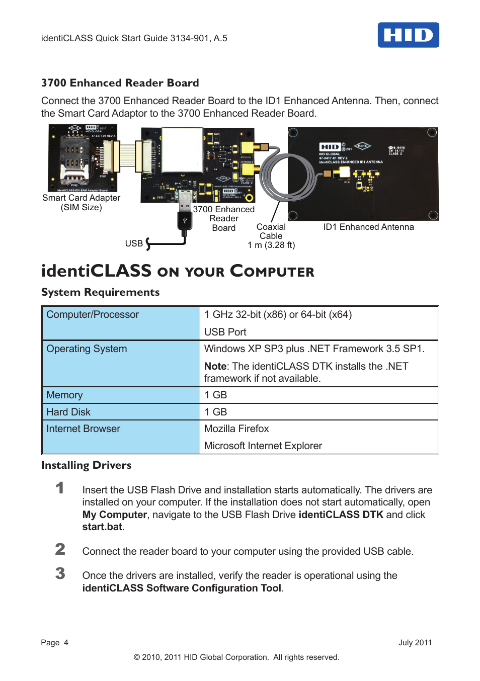 Identiclass on your computer | HID identiCLASS DTK Quick Start Guide User Manual | Page 4 / 12