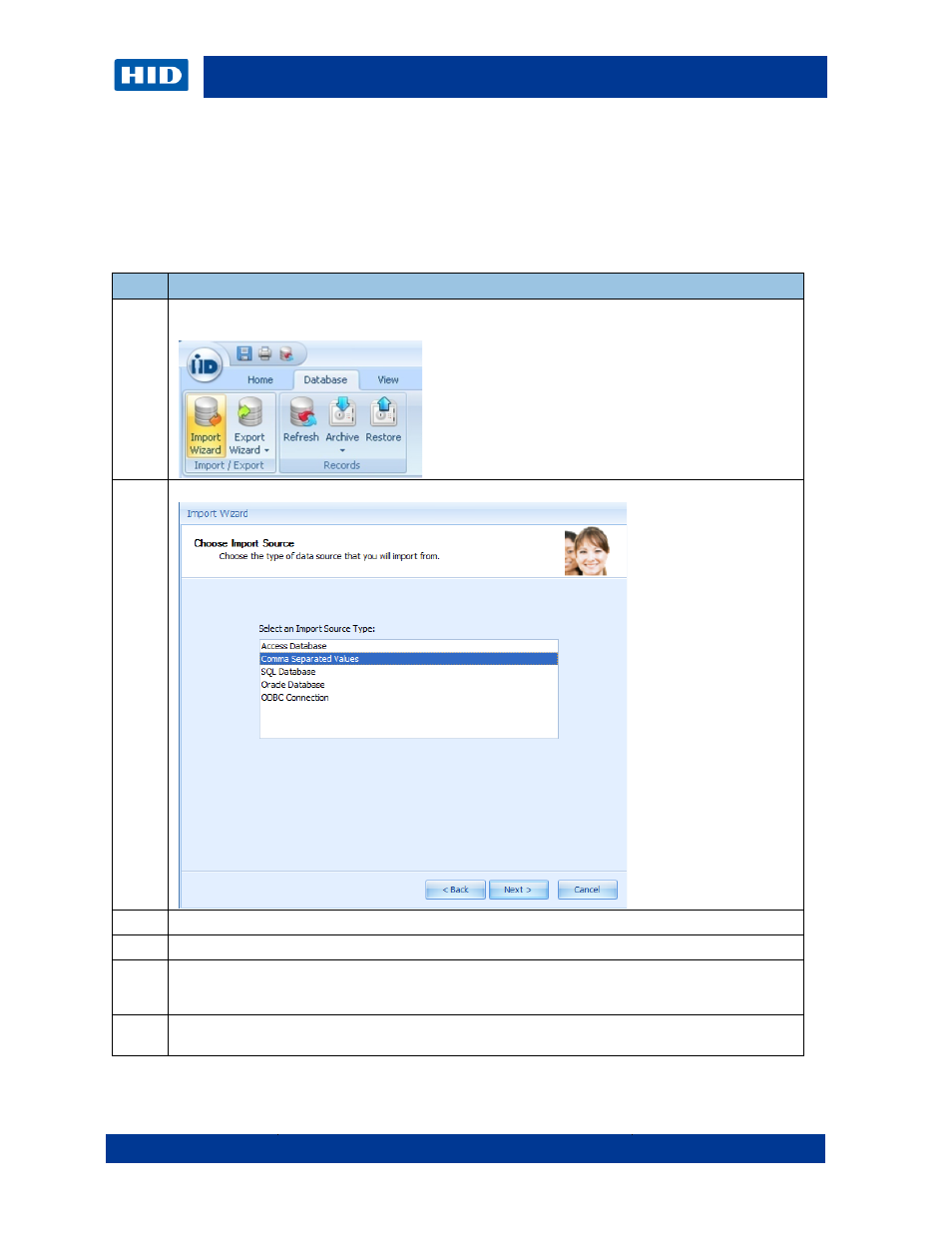 3 additional data entry elements, 1 import/export, Additional data entry elements | HID Asure ID 7.5 User Guide User Manual | Page 29 / 44