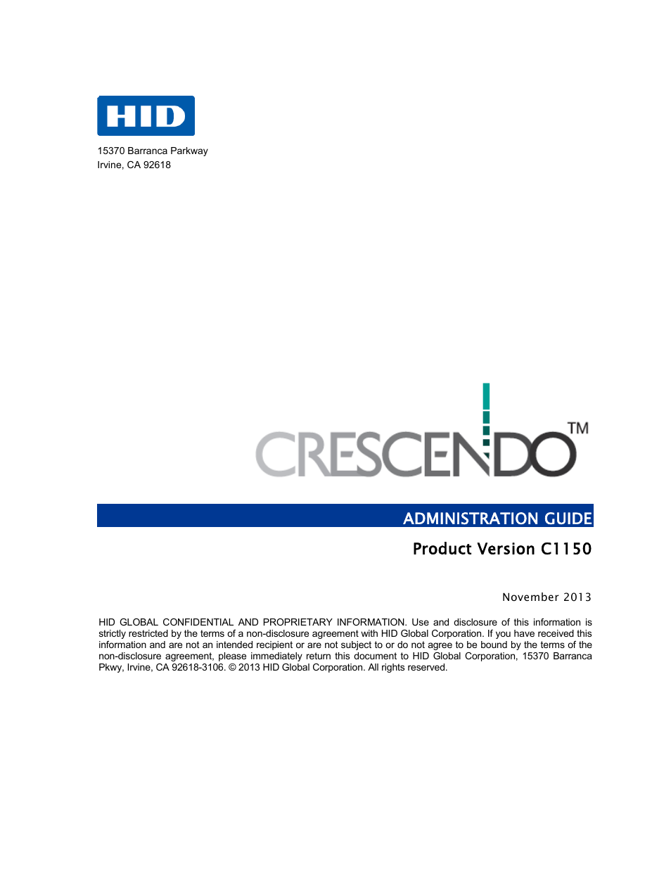 HID Crescendo C1150 Administration Guide User Manual | 115 pages