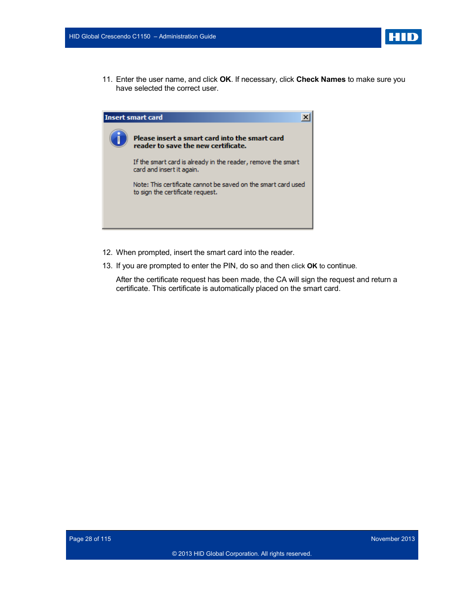 HID Crescendo C1150 Administration Guide User Manual | Page 28 / 115