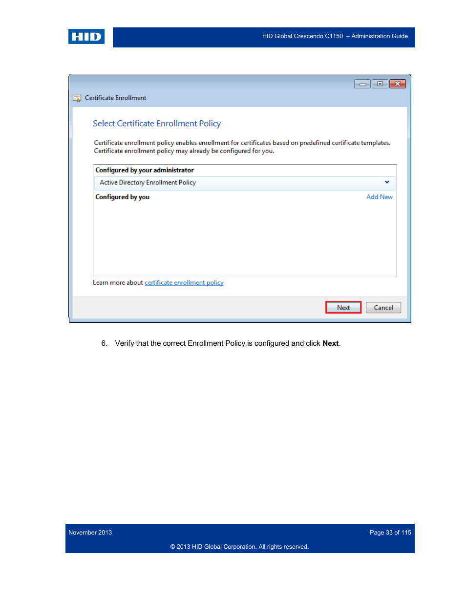 HID Crescendo C1150 Administration Guide User Manual | Page 33 / 115