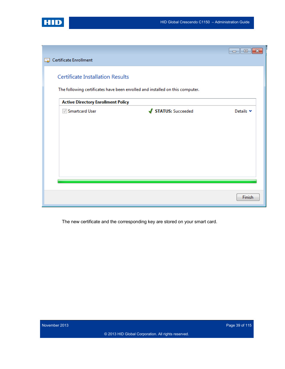 HID Crescendo C1150 Administration Guide User Manual | Page 39 / 115