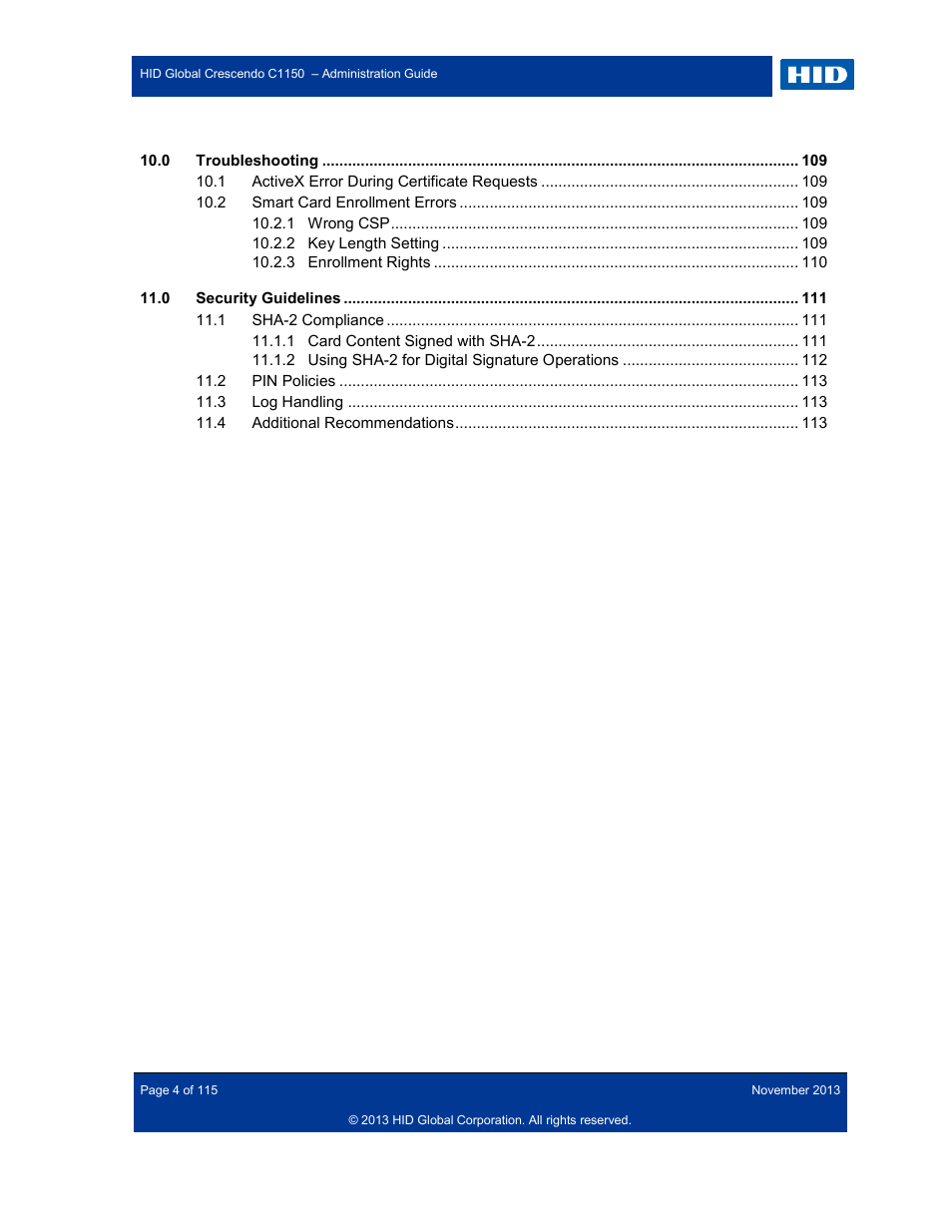 HID Crescendo C1150 Administration Guide User Manual | Page 4 / 115