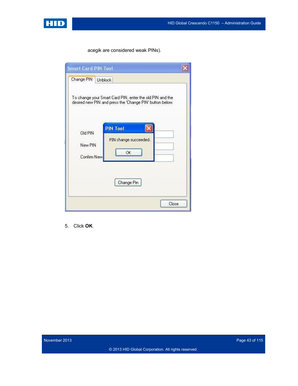 HID Crescendo C1150 Administration Guide User Manual | Page 43 / 115