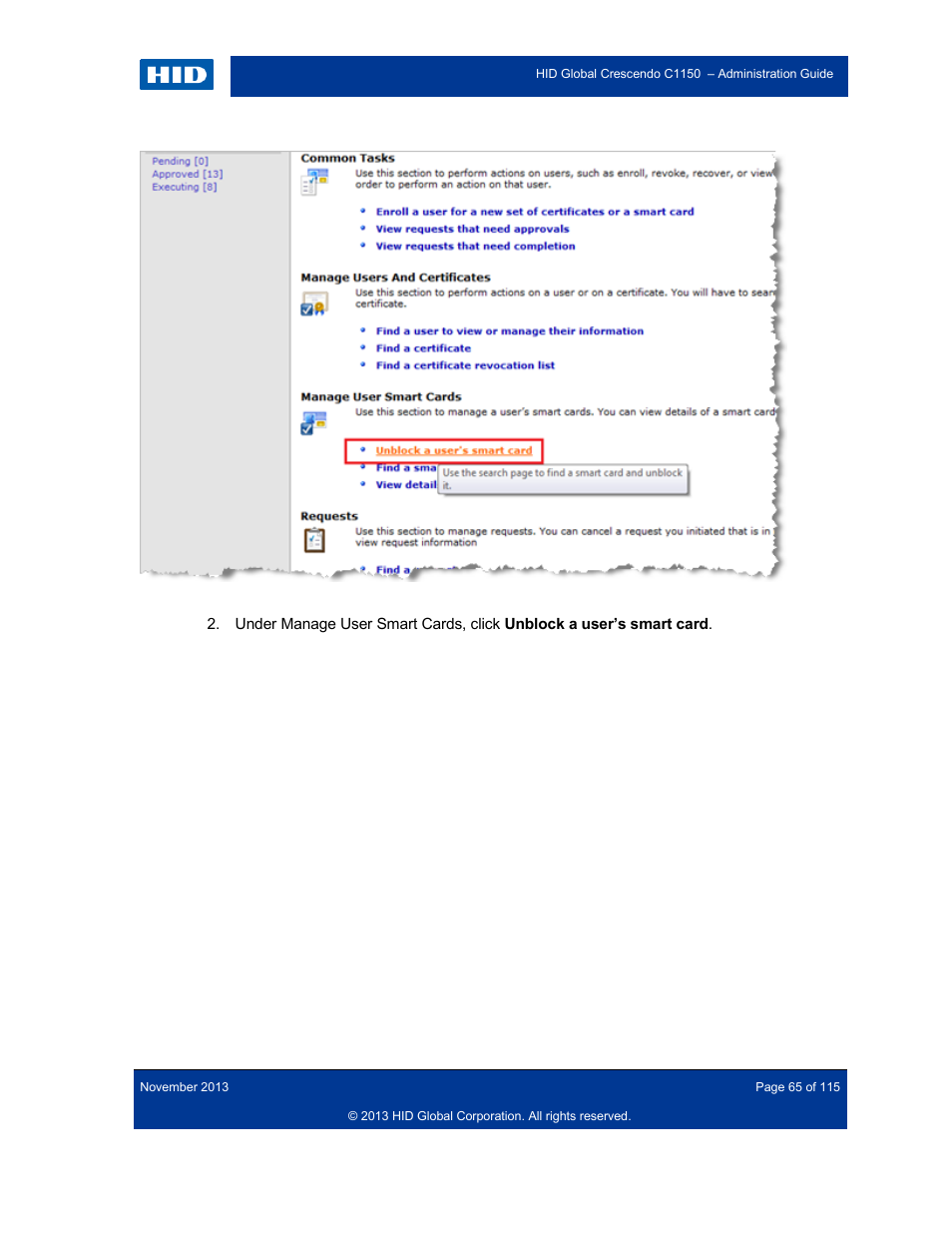 HID Crescendo C1150 Administration Guide User Manual | Page 65 / 115