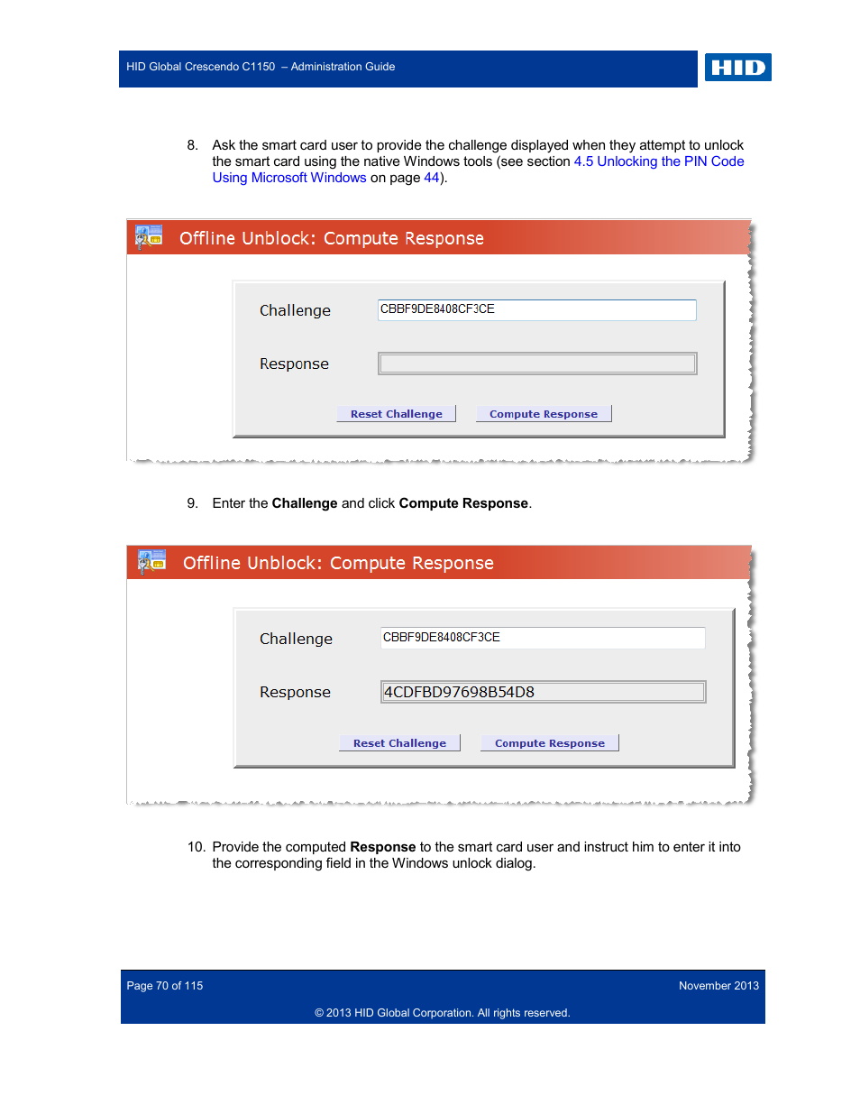 HID Crescendo C1150 Administration Guide User Manual | Page 70 / 115