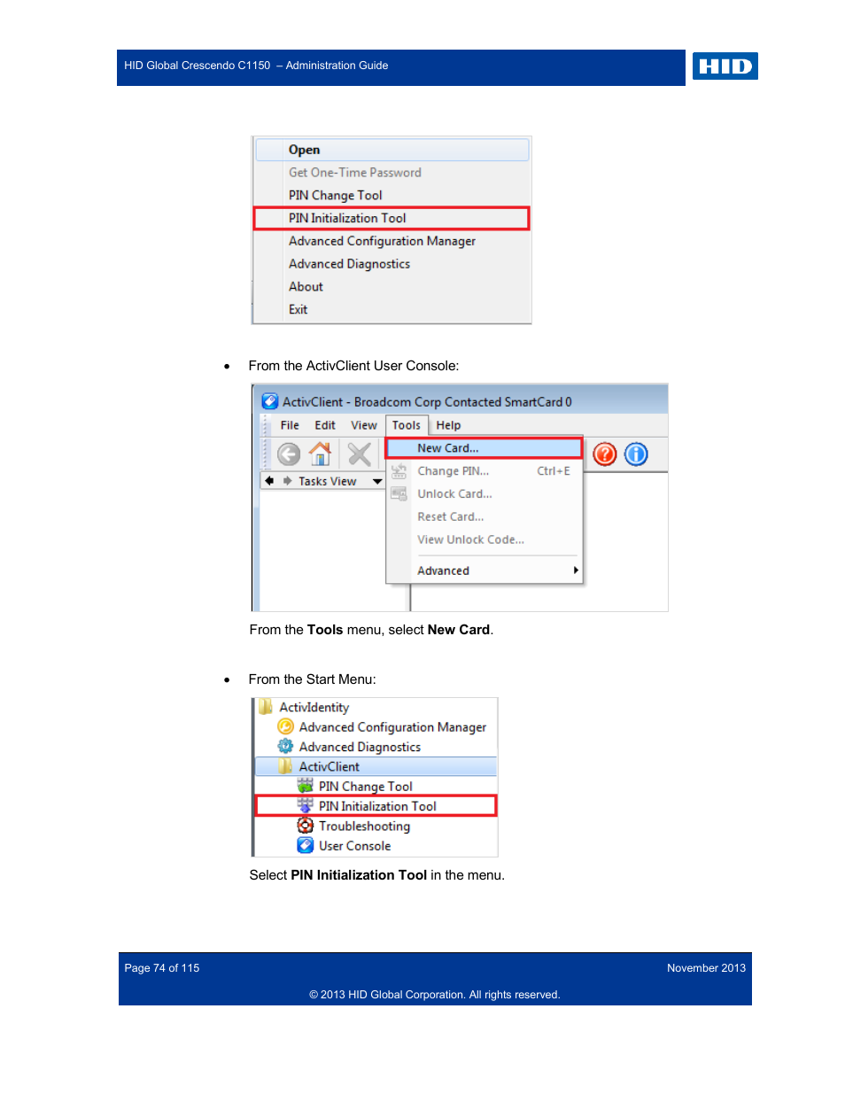 HID Crescendo C1150 Administration Guide User Manual | Page 74 / 115