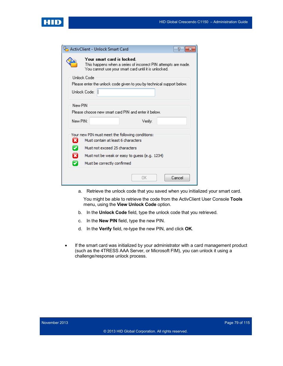 HID Crescendo C1150 Administration Guide User Manual | Page 79 / 115