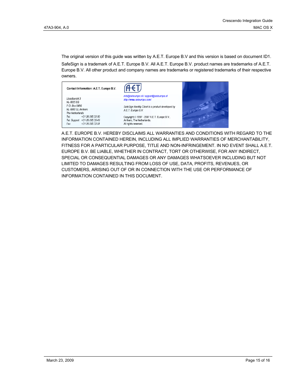 HID Crescendo Mac OSX User Manual | Page 15 / 16