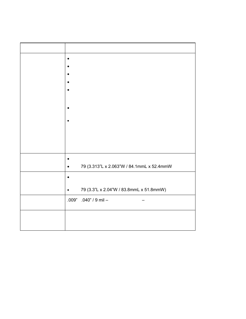 Technical specifications | HID DTC1000/4000 User Guide User Manual | Page 11 / 123