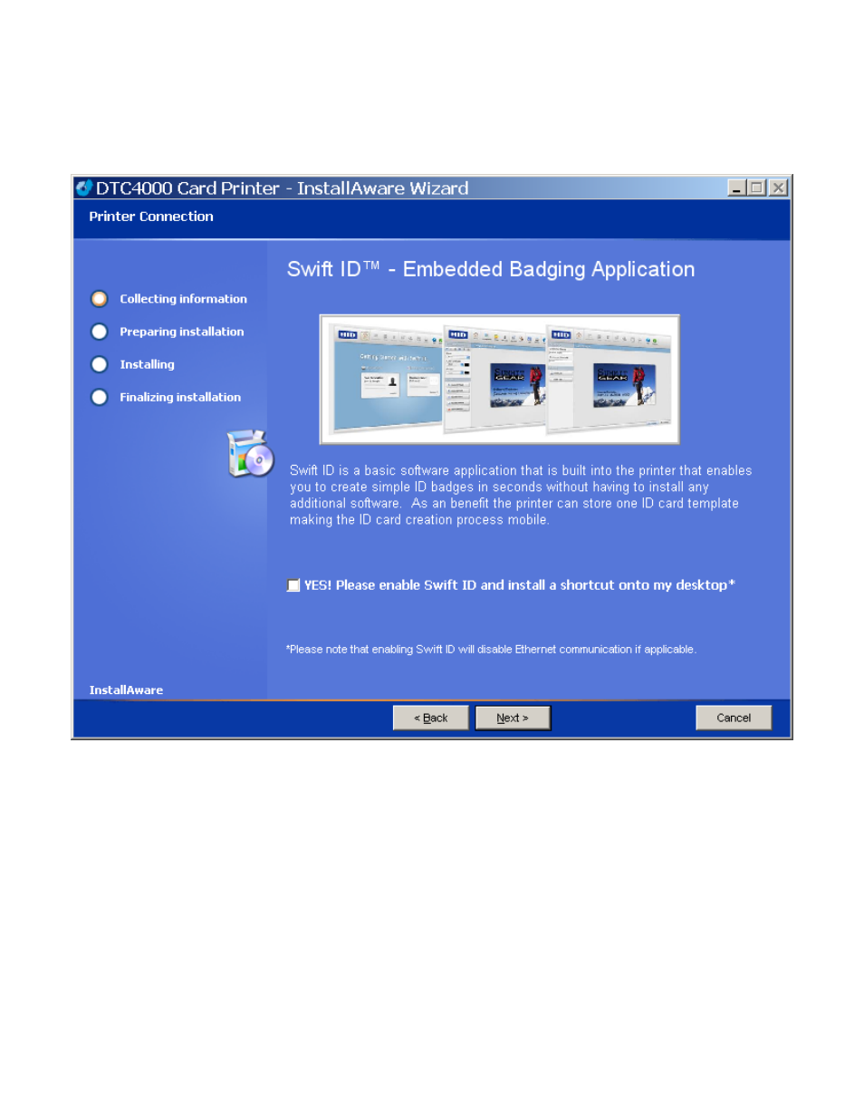 Installing swift id | HID DTC1000/4000 User Guide User Manual | Page 33 / 123