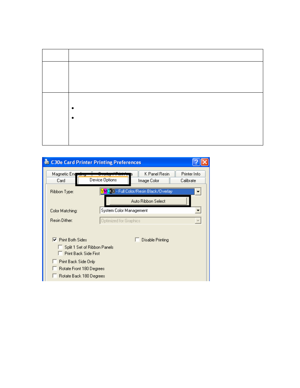 Selecting the auto ribbon select option, Selecting the auto ribbon select option -16 | HID DTC400E/C30E/M30E User Guide User Manual | Page 140 / 284