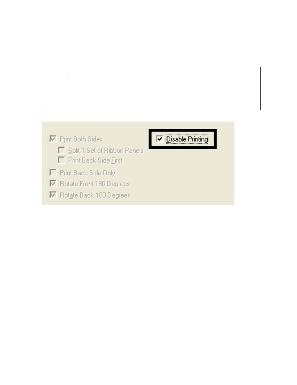 Using the disable printing option, Using the disable printing option -27 | HID DTC400E/C30E/M30E User Guide User Manual | Page 151 / 284