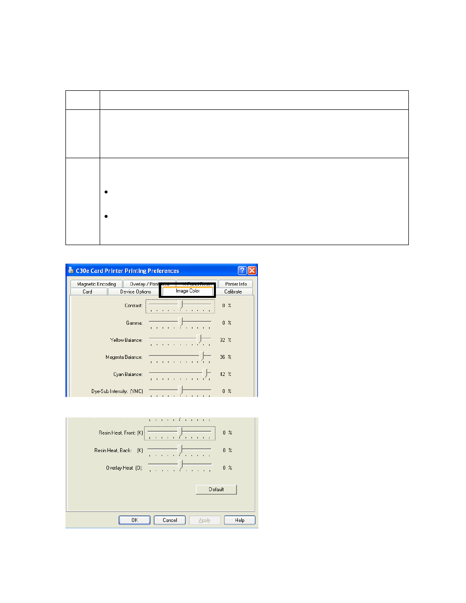 Using the image color tab (dtc400e/c30e/m30e), Using the image color tab (dtc400e/c30e/m30e) -28 | HID DTC400E/C30E/M30E User Guide User Manual | Page 152 / 284