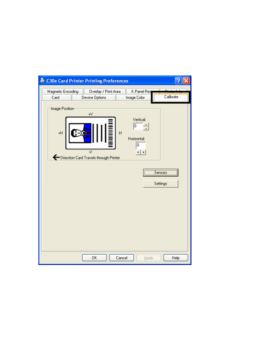 Using the calibrate tab (dtc400e/c30e/m30e), Using the calibrate tab (dtc400e/c30e/m30e) -32 | HID DTC400E/C30E/M30E User Guide User Manual | Page 156 / 284