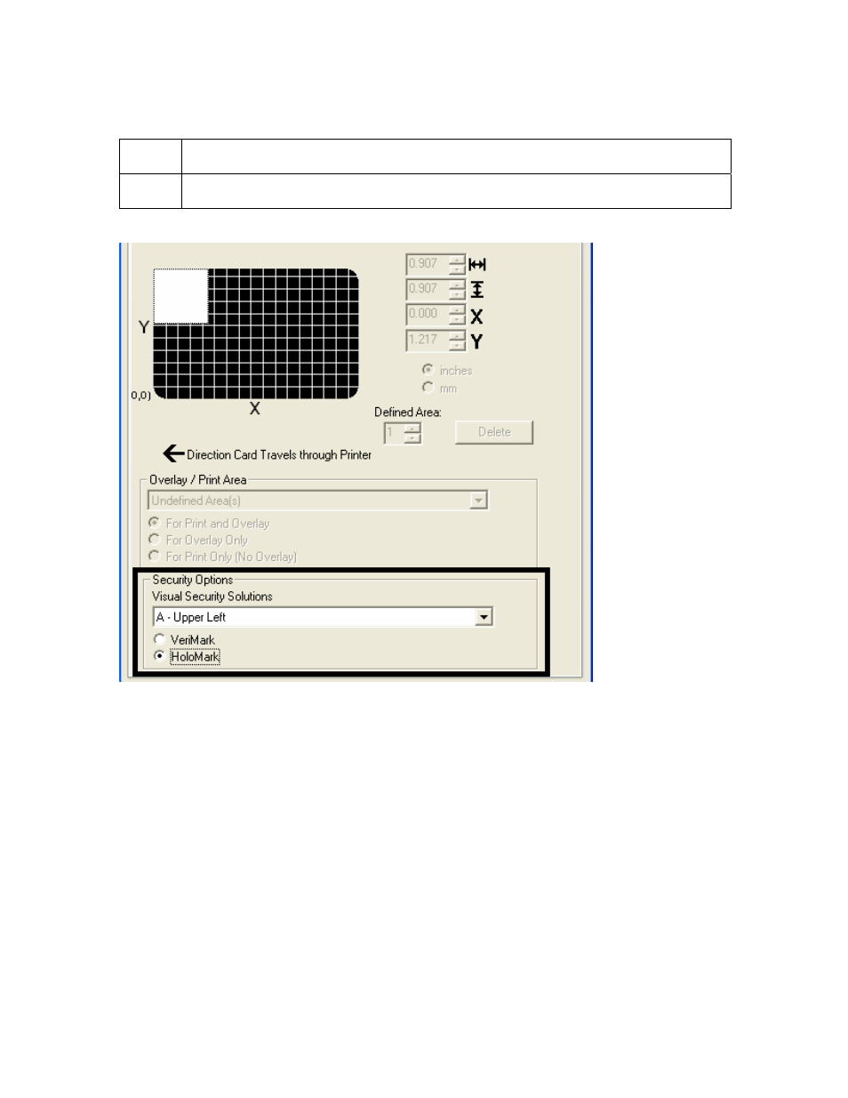 Selecting holomark (front option only), Selecting holomark (front option only) -76 | HID DTC400E/C30E/M30E User Guide User Manual | Page 200 / 284