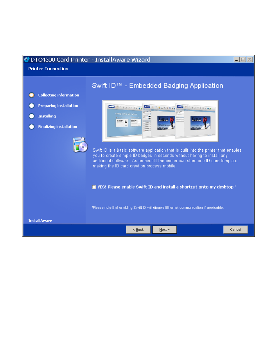 Installing swift id | HID DTC4500 User Guide User Manual | Page 34 / 140