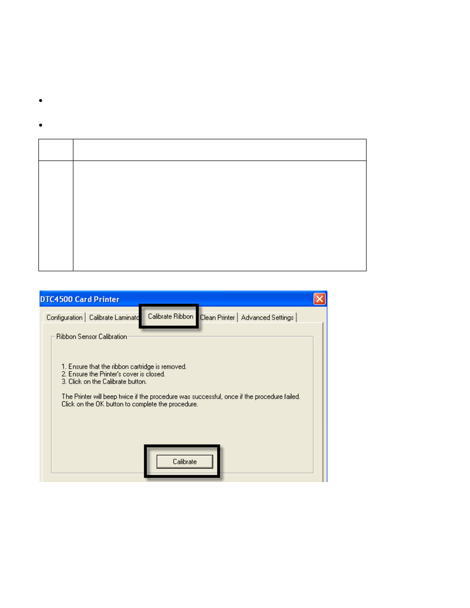 Selecting the calibrate ribbon tab | HID DTC4500 User Guide User Manual | Page 43 / 140