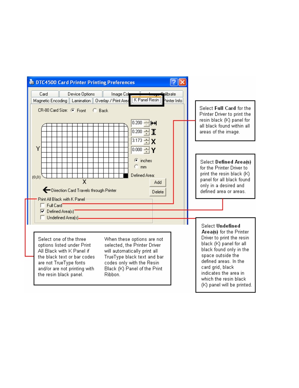 Using the k panel resin tab | HID DTC4500 User Guide User Manual | Page 77 / 140