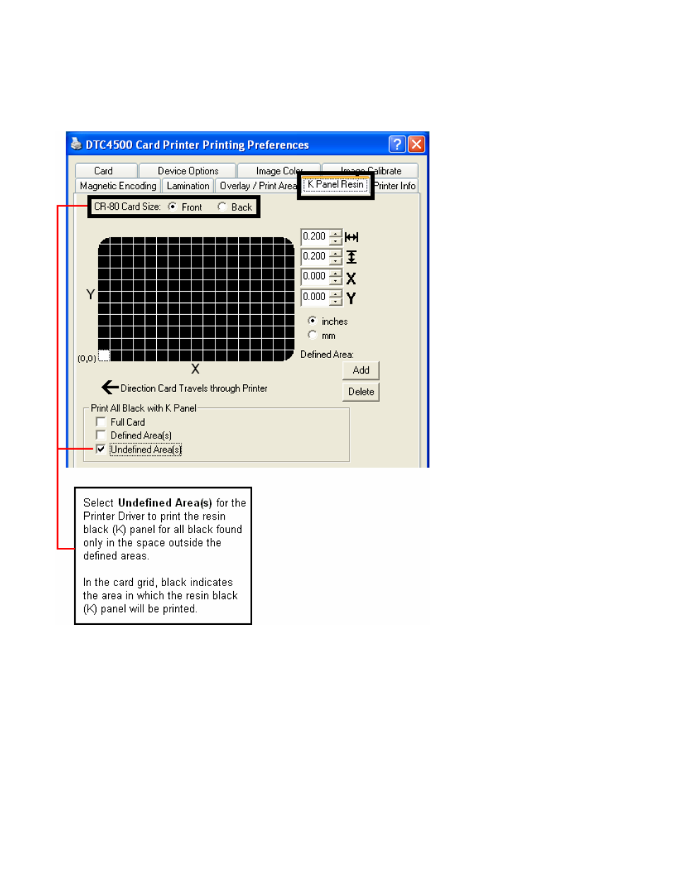 Using the k panel resin tab | HID DTC4500 User Guide User Manual | Page 78 / 140