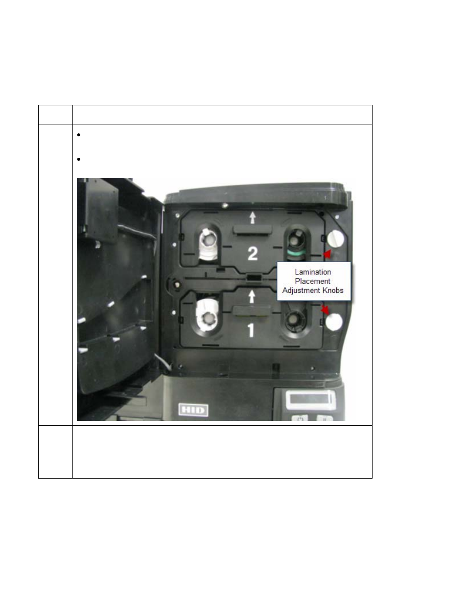 Adjusting the lamination placement on the card | HID DTC4500 User Guide User Manual | Page 87 / 140