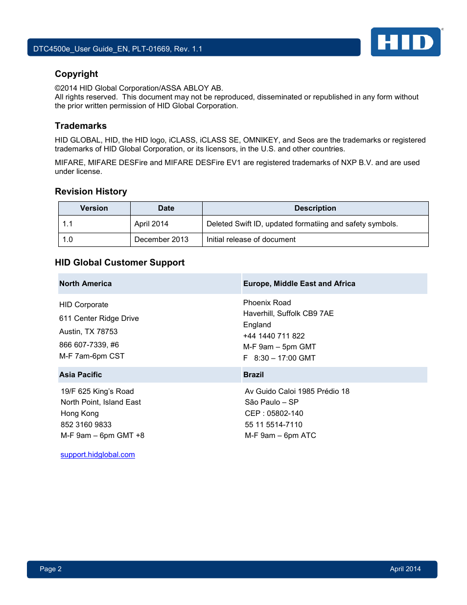HID DTC4500e User Guide User Manual | Page 2 / 90