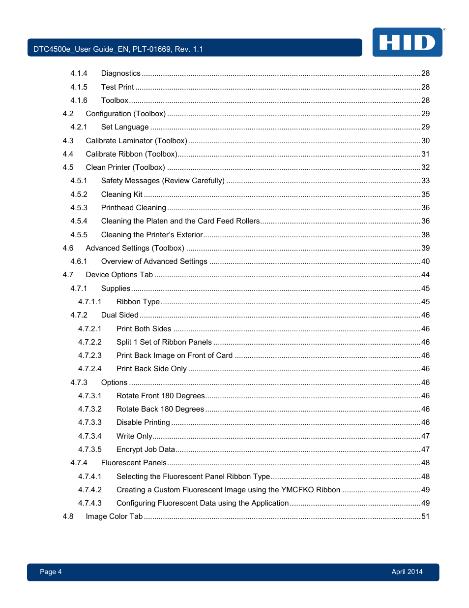 HID DTC4500e User Guide User Manual | Page 4 / 90
