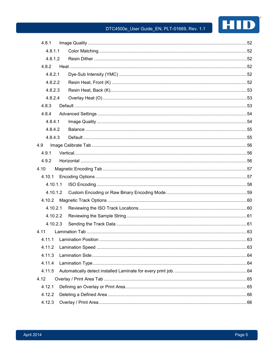 HID DTC4500e User Guide User Manual | Page 5 / 90