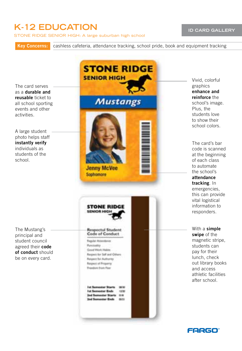 K-12 education | HID FARGO Card Design Guide User Manual | Page 21 / 28