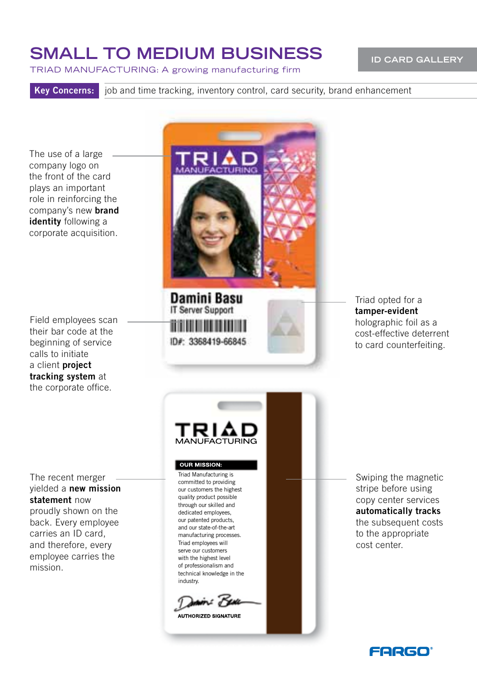 Small to medium business | HID FARGO Card Design Guide User Manual | Page 25 / 28