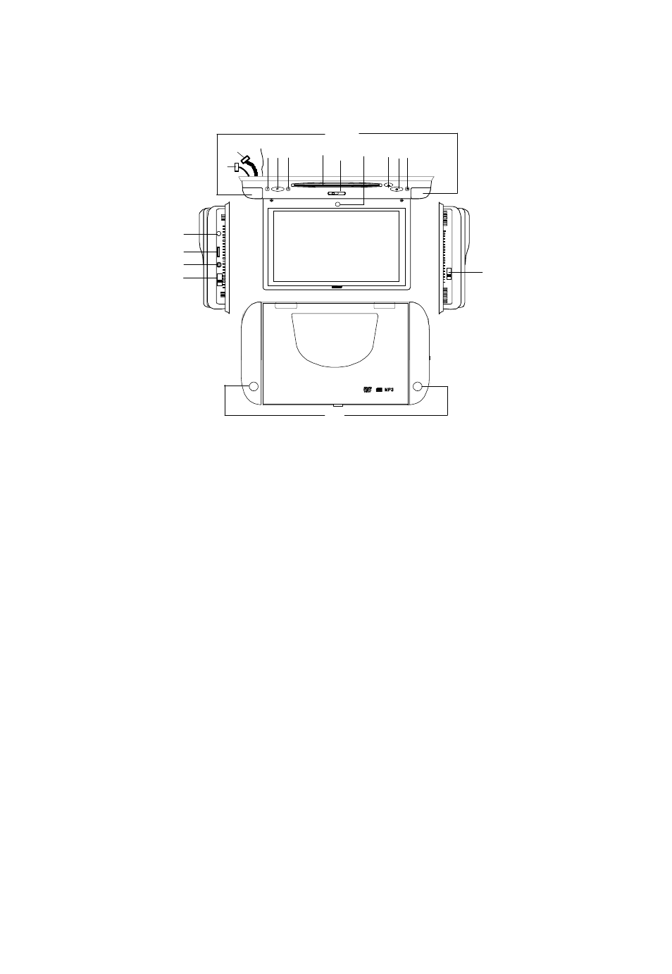 E. controls, indicators, and connectors, Figure 6, Unit view (refer to figure 6) | Audiovox ADV8SR User Manual | Page 13 / 32