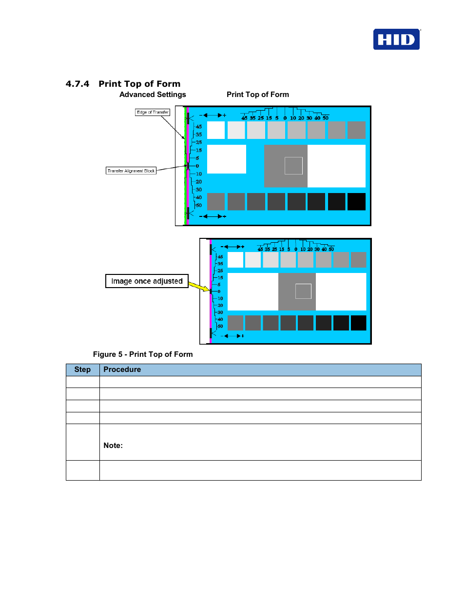 4 print top of form | HID FARGO HDP5000 User Guide User Manual | Page 25 / 100