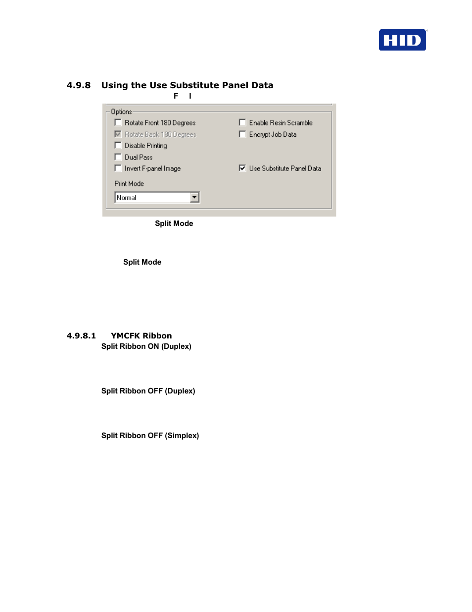 8 using the use substitute panel data | HID FARGO HDP5000 User Guide User Manual | Page 41 / 100