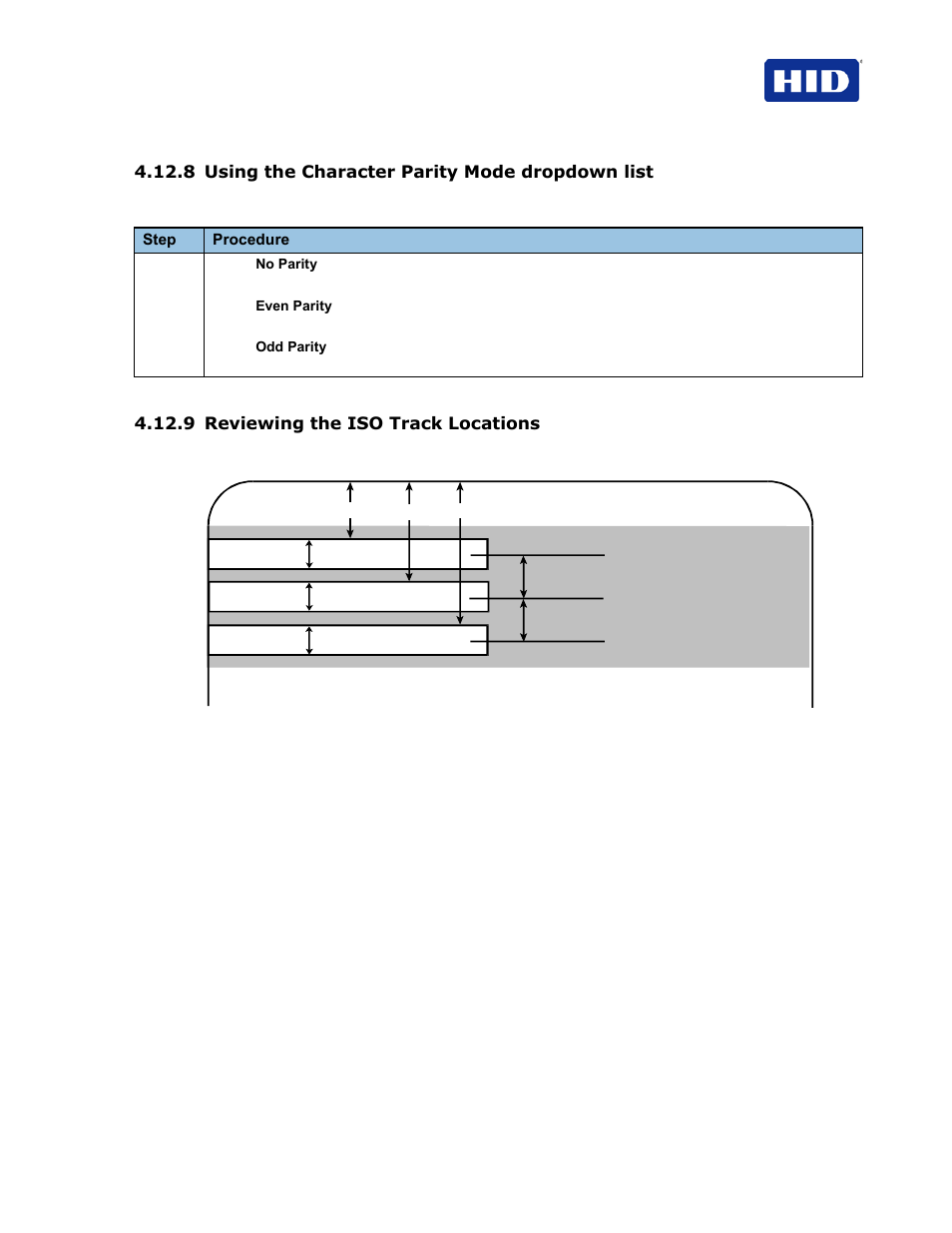 8 using the character parity mode dropdown list, 9 reviewing the iso track locations | HID FARGO HDP5000 User Guide User Manual | Page 53 / 100