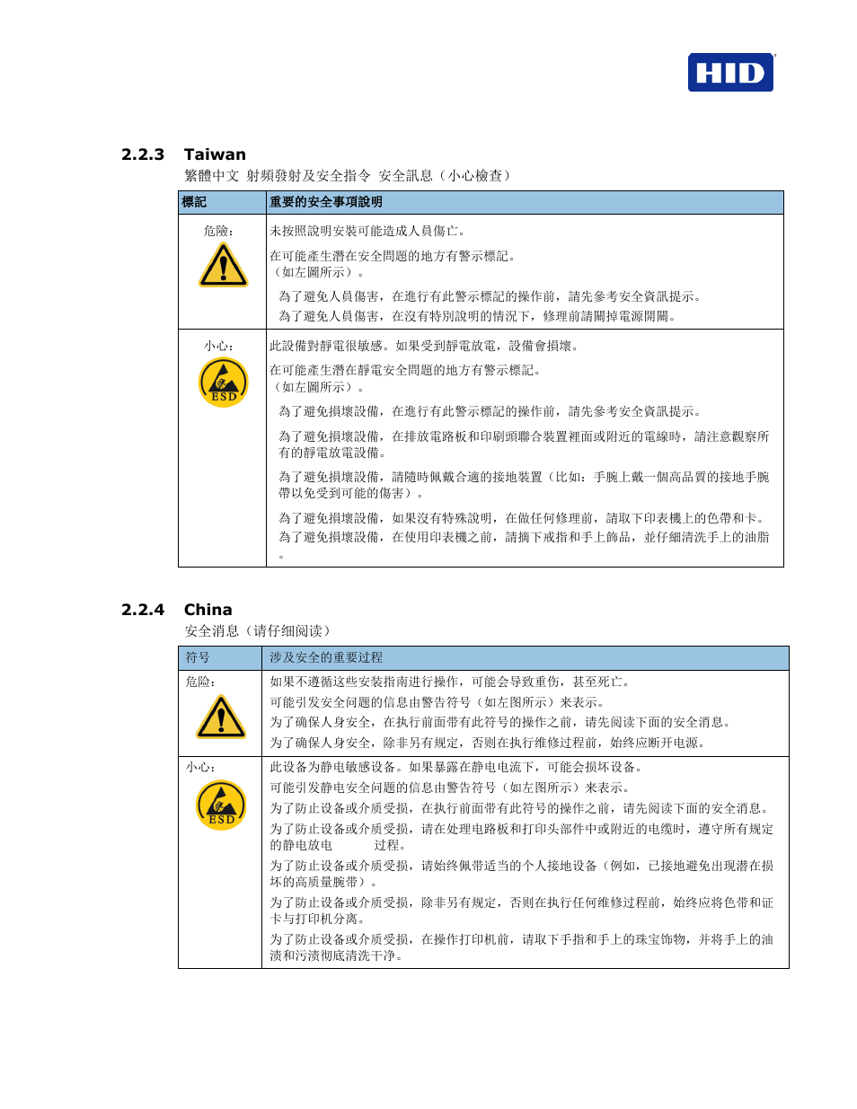 3 taiwan, 4 china | HID FARGO HDP5000 User Guide User Manual | Page 7 / 100