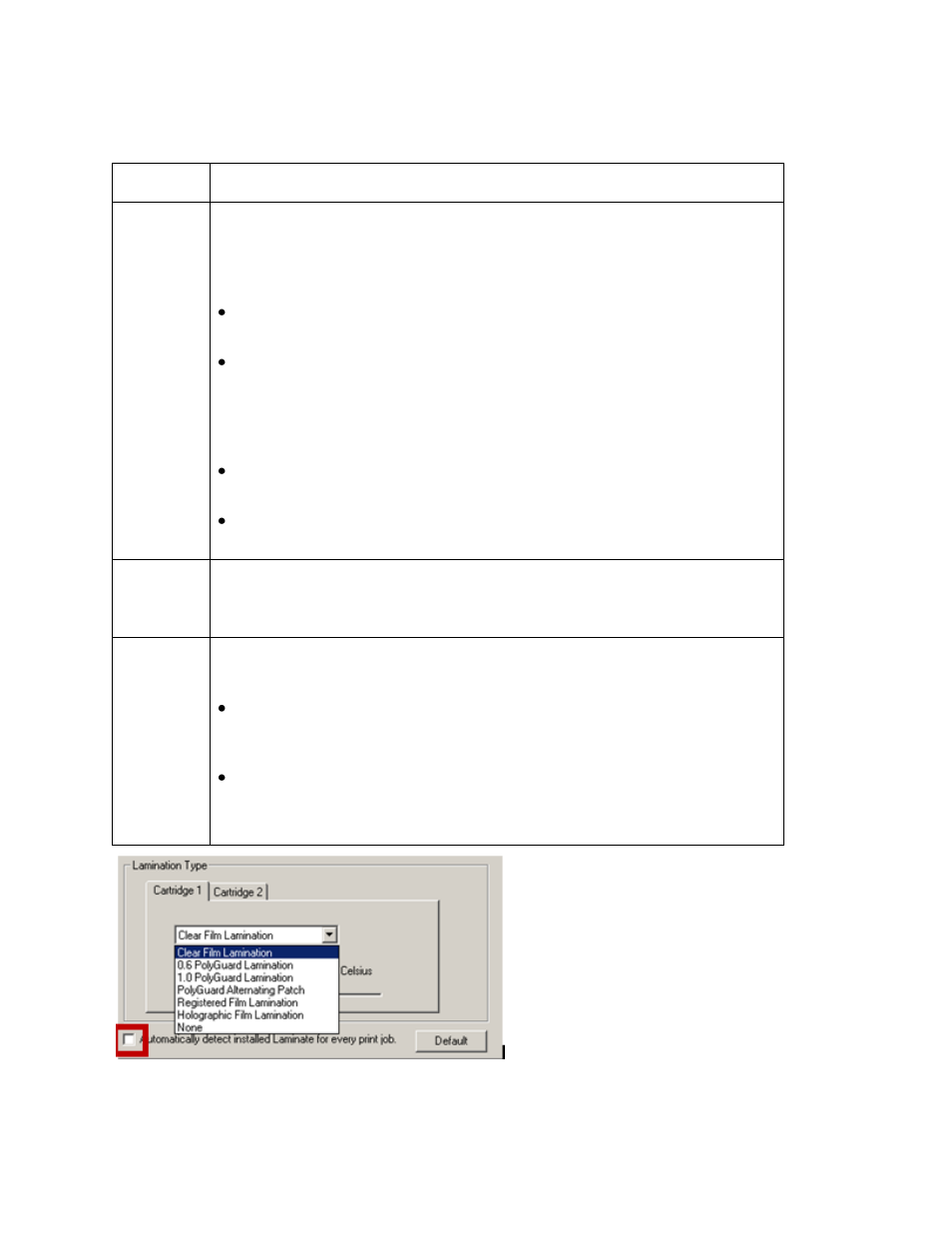 Selecting the lamination type | HID FARGO HDP8500 User Guide User Manual | Page 107 / 192