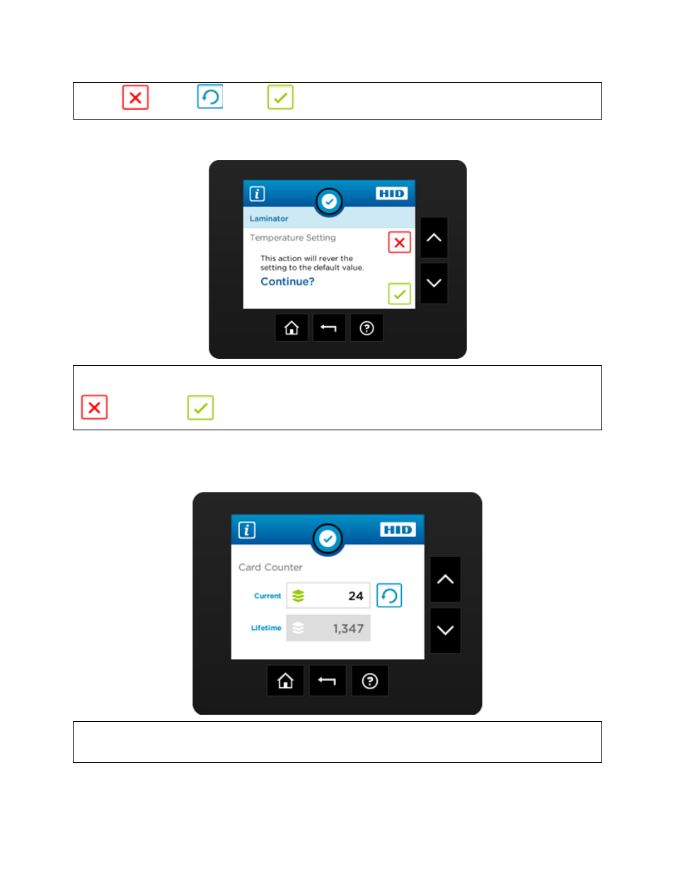 Confirmation, Card counter | HID FARGO HDP8500 User Guide User Manual | Page 40 / 192