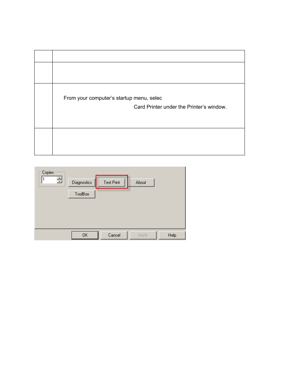 Printing a test print image | HID FARGO HDP8500 User Guide User Manual | Page 65 / 192