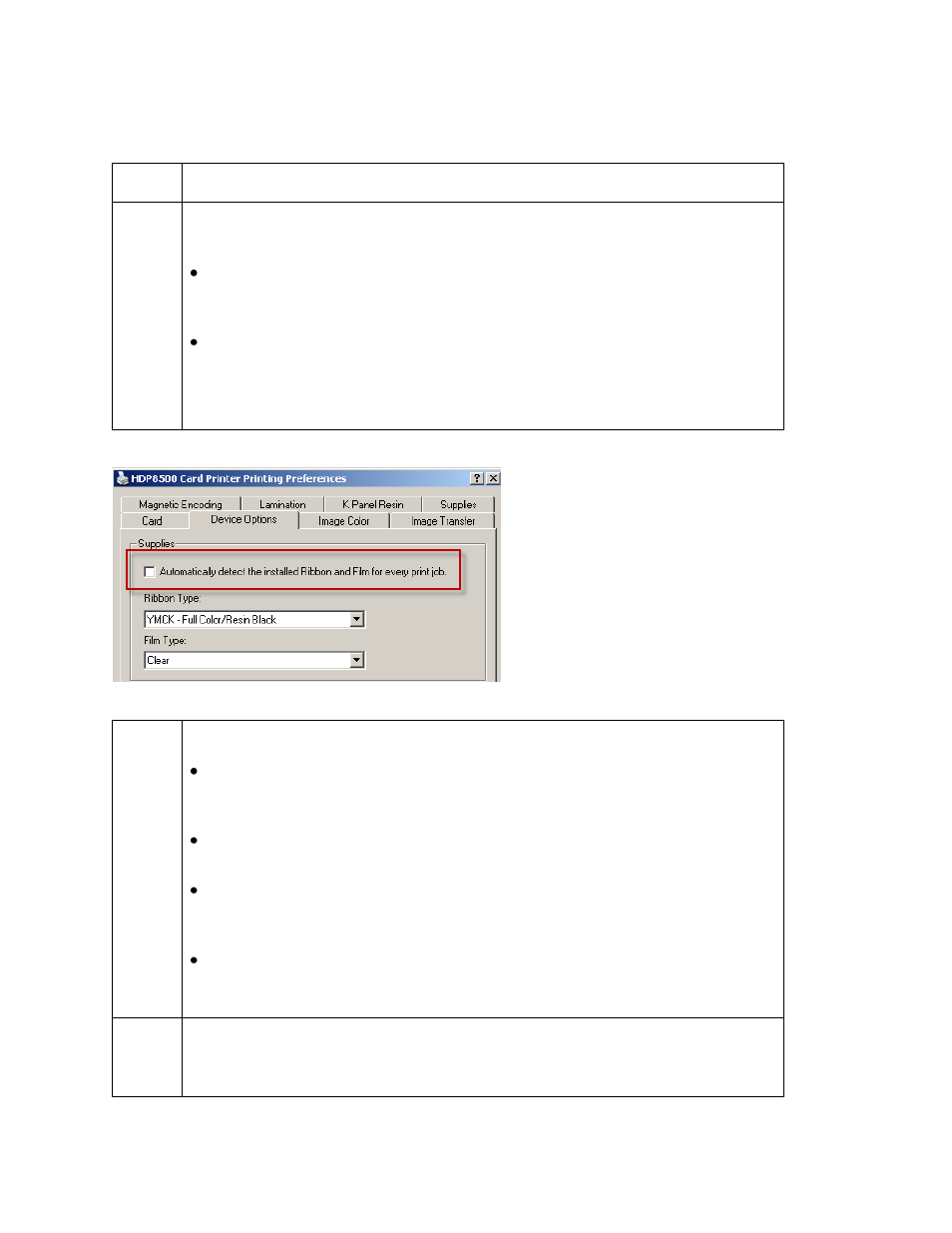 Detecting supplies at print time function | HID FARGO HDP8500 User Guide User Manual | Page 68 / 192