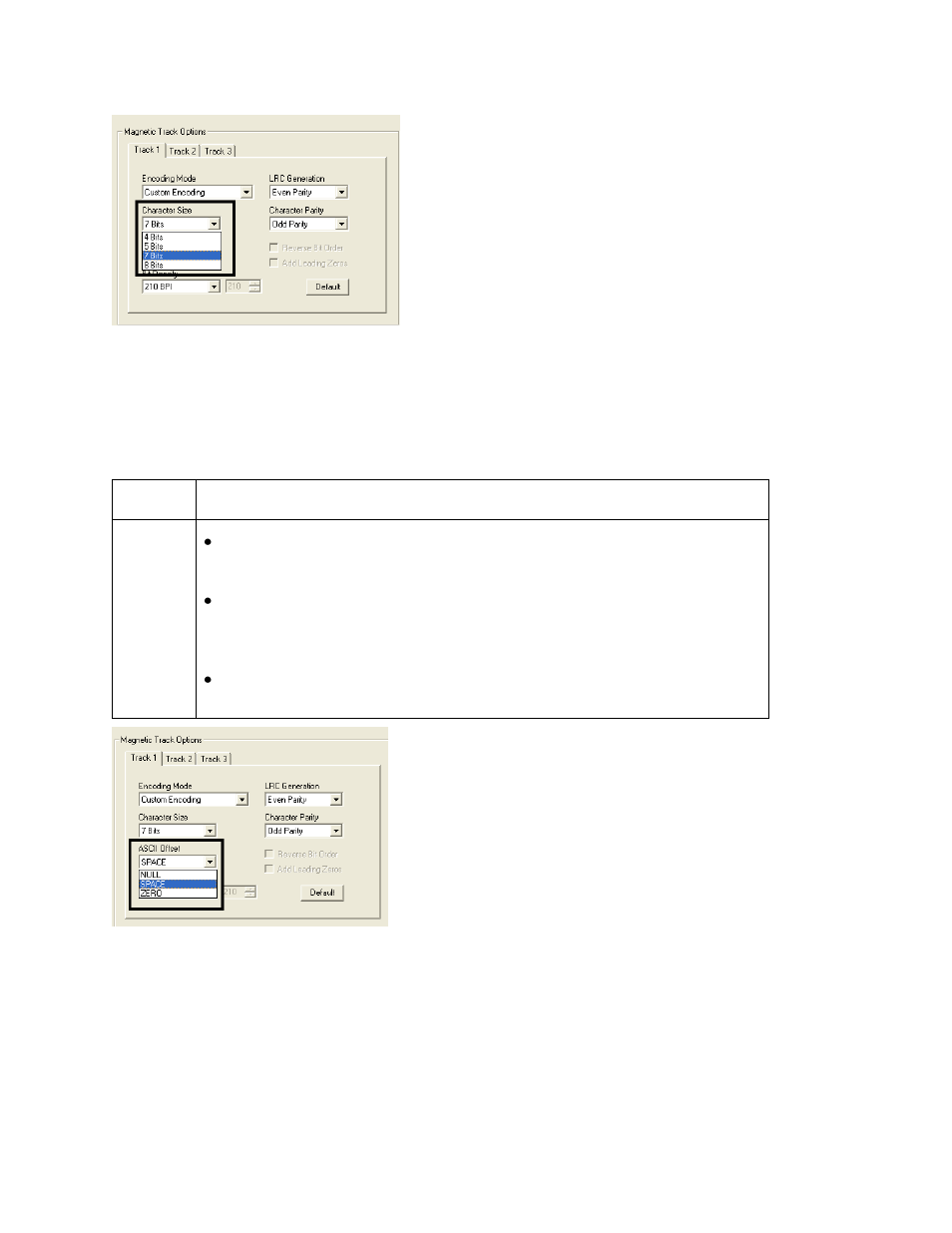 Using the ascii offset dropdown list, Using the bit density dropdown list | HID FARGO HDP8500 User Guide User Manual | Page 97 / 192