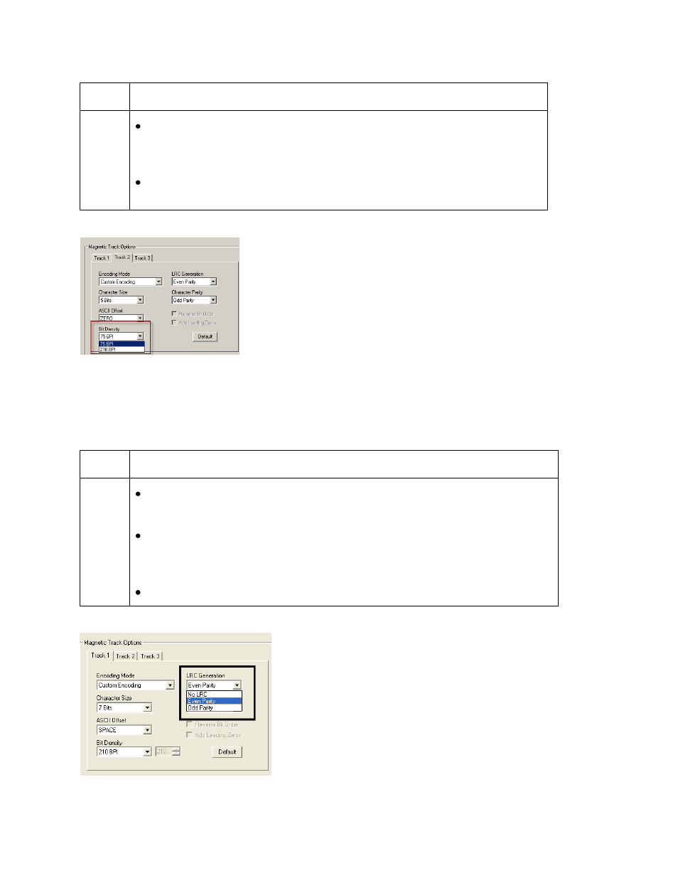 Using the lrc generation dropdown list | HID FARGO HDP8500 User Guide User Manual | Page 98 / 192