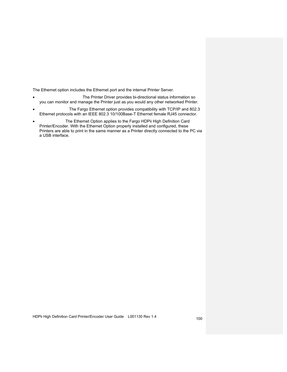 Section 6: ethernet option, Introduction | HID FARGO HDPii User Guide User Manual | Page 100 / 310