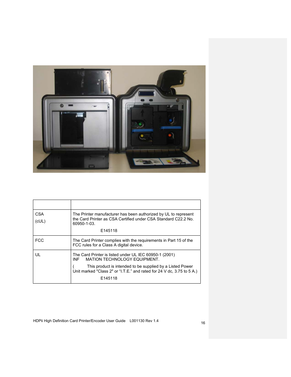 Regulatory compliances | HID FARGO HDPii User Guide User Manual | Page 16 / 310