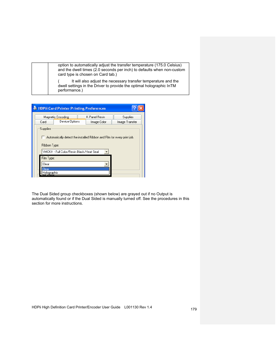 Using the dual sided group functions | HID FARGO HDPii User Guide User Manual | Page 179 / 310