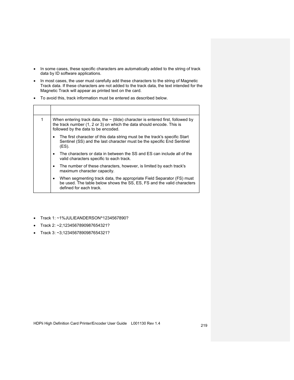 Reviewing the sample string | HID FARGO HDPii User Guide User Manual | Page 219 / 310