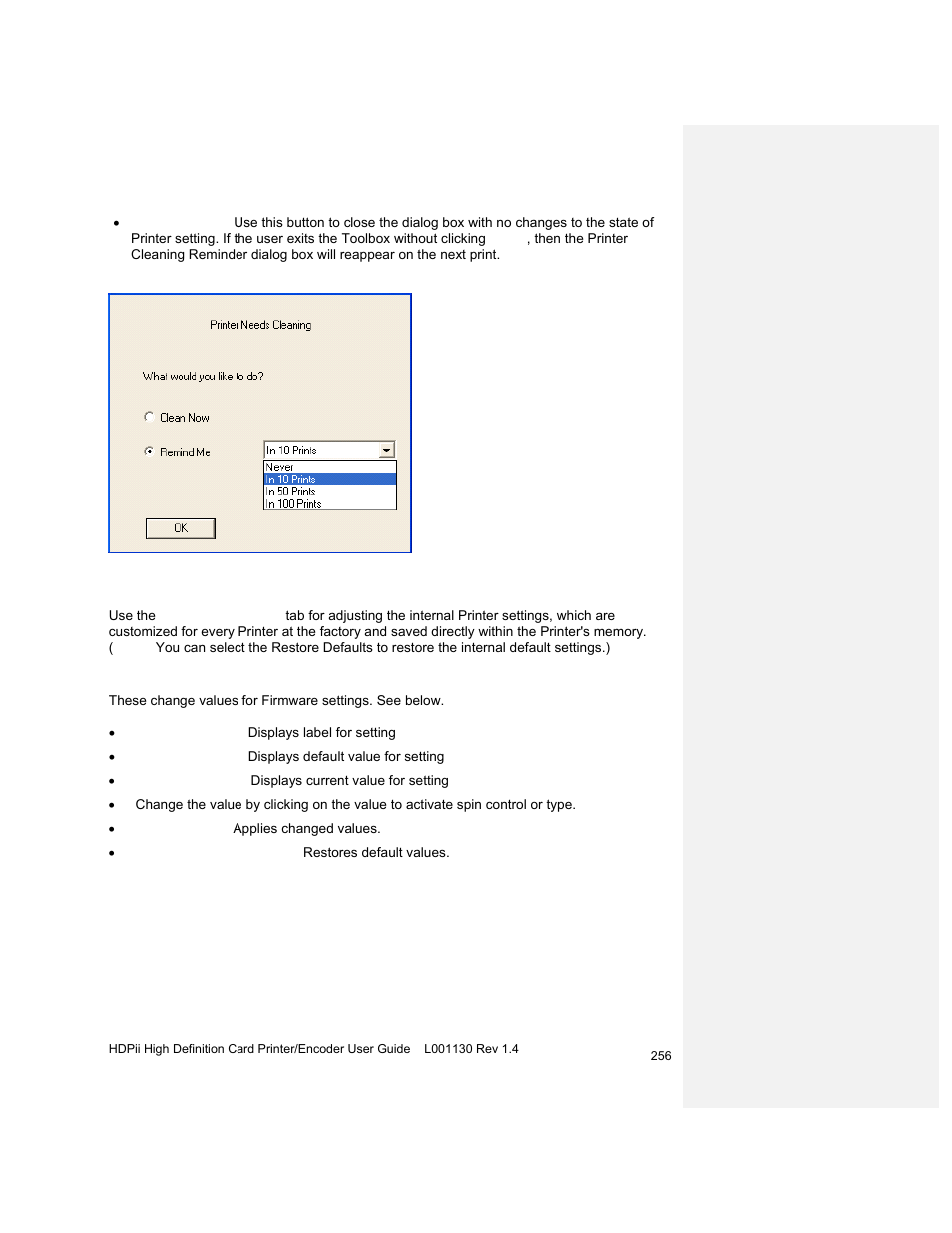 Selecting the advanced settings tab | HID FARGO HDPii User Guide User Manual | Page 256 / 310