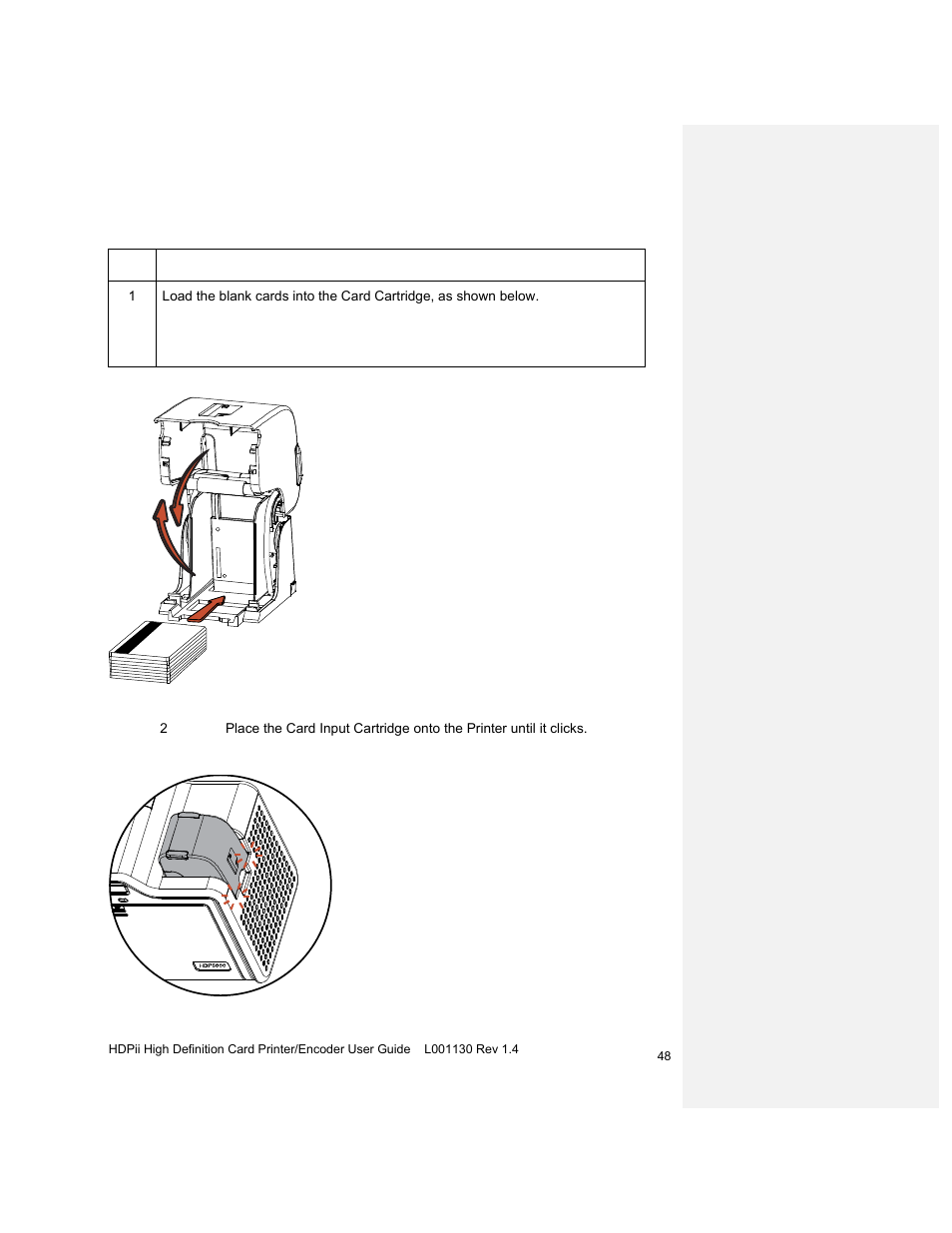 Loading the blank cards | HID FARGO HDPii User Guide User Manual | Page 48 / 310