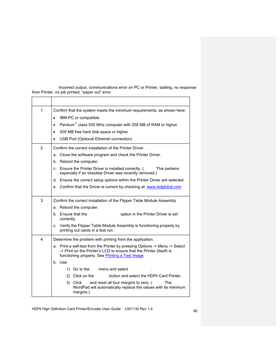 Communications errors, Resolving the communication errors | HID FARGO HDPii User Guide User Manual | Page 90 / 310