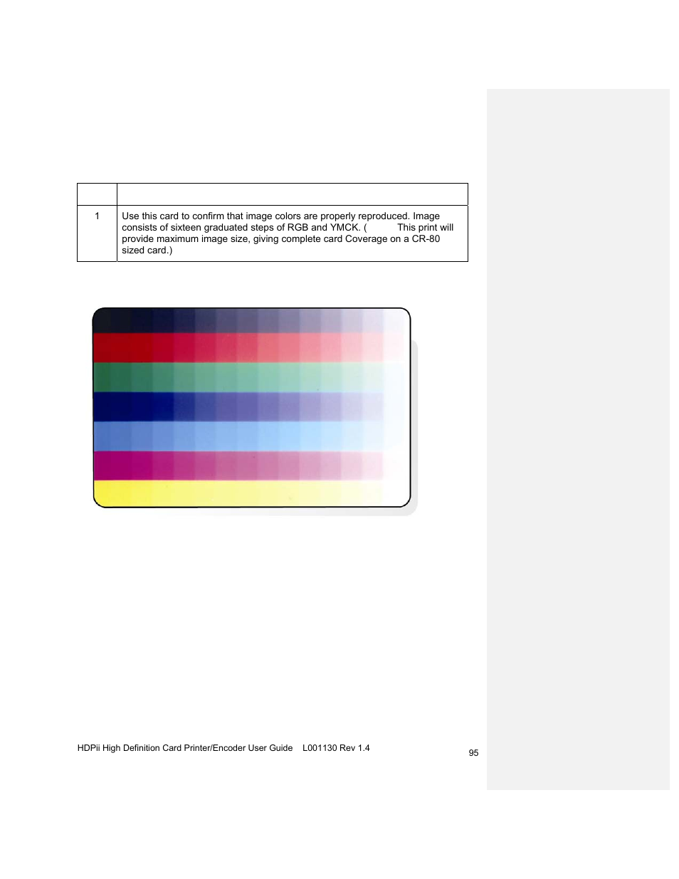 Reviewing the color bars self test | HID FARGO HDPii User Guide User Manual | Page 95 / 310